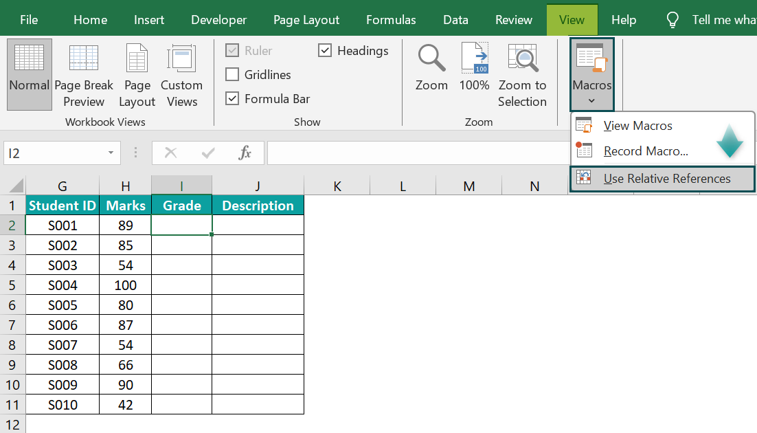 VBA Tutorial - Example 2 - Step 1