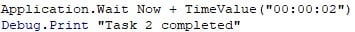 VBA Wait function Example 2 - Step 9