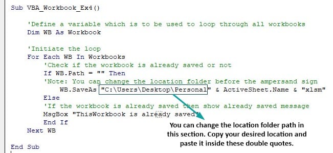 VBA Workbook - Example 4