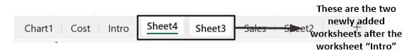VBA Worksheets - Example 4 - output
