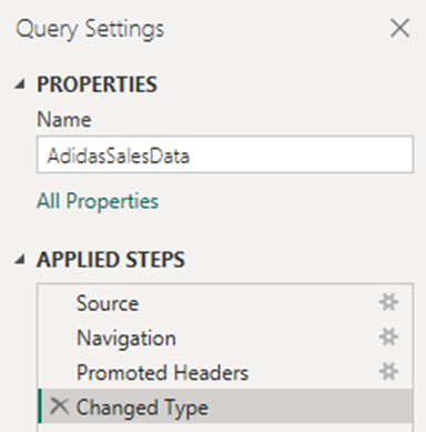 Power BI Desktop Installation - Applied Steps