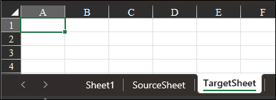 VBA Range Cells - Example 2 - Target Sheet