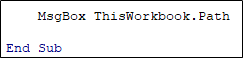 VBA ThisWorkbook - Example 1 - Step 4