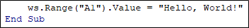 VBA ThisWorkbook - Example 2 - Step 5
