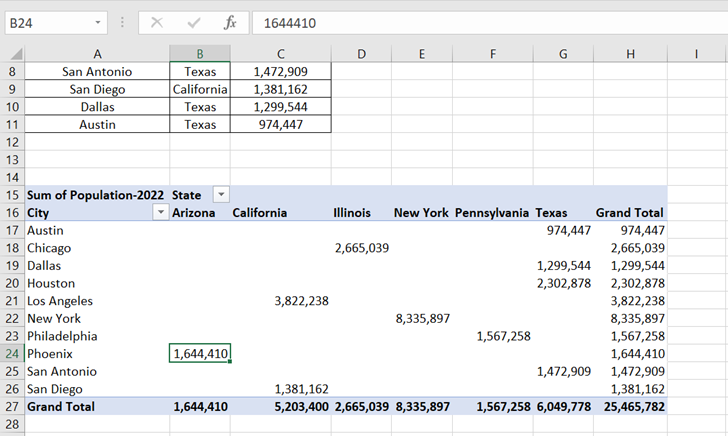 Pivot Table field Name not Valid - Example 2 - Step 5 - updated