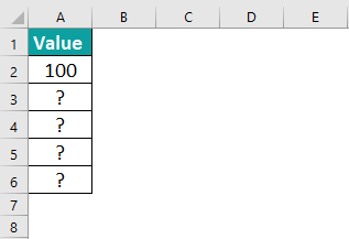 Excel Fill Down - Example