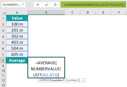 Example #3 - Calculating Average With NUMBERVALUE Function step 4