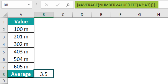 Example #3 - Calculating Average With NUMBERVALUE Function step 5
