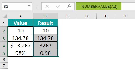 NUMBERVALUE Excel - Example 1 - Step 6
