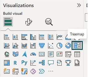Power BI Treemap - Example 1 - Step 2