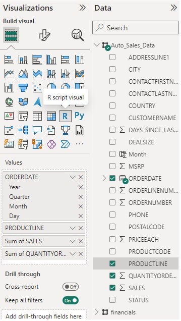 R scripts in Power BI - Example 2 - Step 5