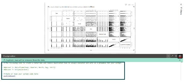 R scripts in Power BI - Example 2 - Step 6