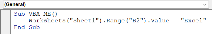 Uses of VBA ME - 1