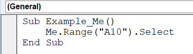 VBA ME - Definition Example - 2