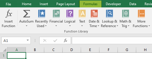 EXPON.DIST-Access from the Excel ribbon-Step1