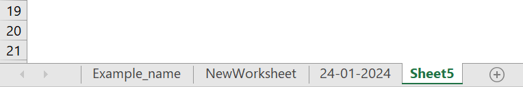 Excel - VBA Name Worksheet in Excel - Example 2