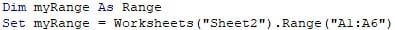 How to use Range Variable in Excel VBA Step 5