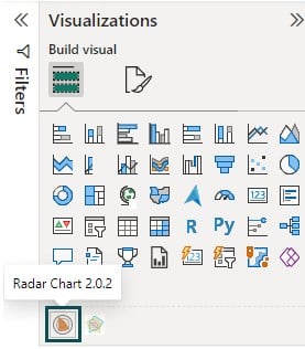 Power BI Radar Chart - Example 1 - Step 2
