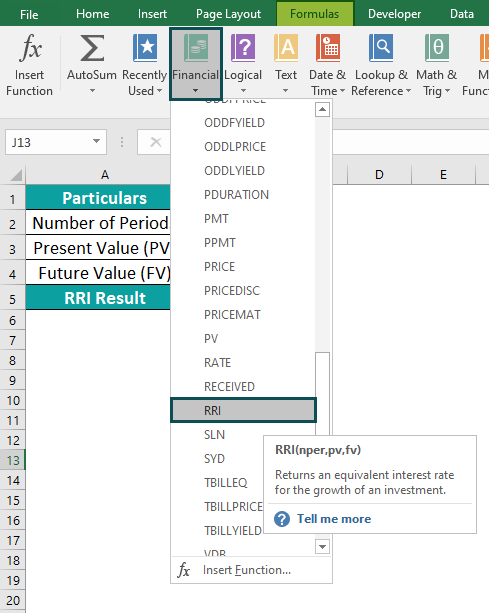 RRI Excel-1. Access from the Excel ribbon