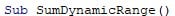 Range Variable in Excel VBA Example 2-1