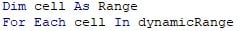 Range Variable in Excel VBA Example 2-5