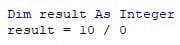 VBA On Error Goto - Example 1 - Step 3