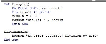 VBA On Error Goto - Intro
