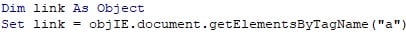 VBA Web Scraping Example 1-5