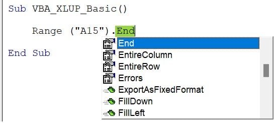 VBA XLUP - Use - Example - Step 3