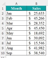 VBA XLUP - Use - Example - Table