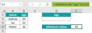DMIN Excel Function - Syntax, Steps, Examples, How to Use?