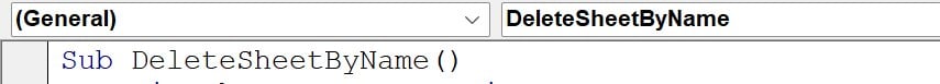 VBA Delete Sheet-Example-1-Step-1