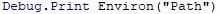 How to use Environ Function in VBA 1-10