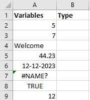 How to use Excel VBA VarType Function 1-3