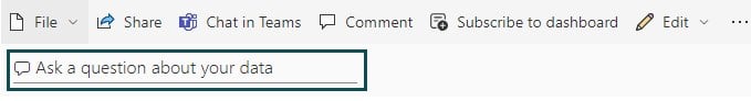 Power BI Natural Language Query - use - Step 2