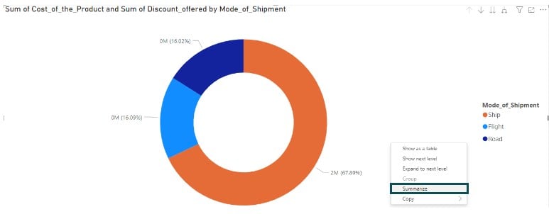 Power BI Smart Narrative - Example 1 - Step 4