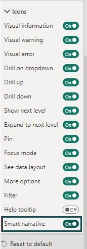 Power BI Smart Narrative - icon - Step 3