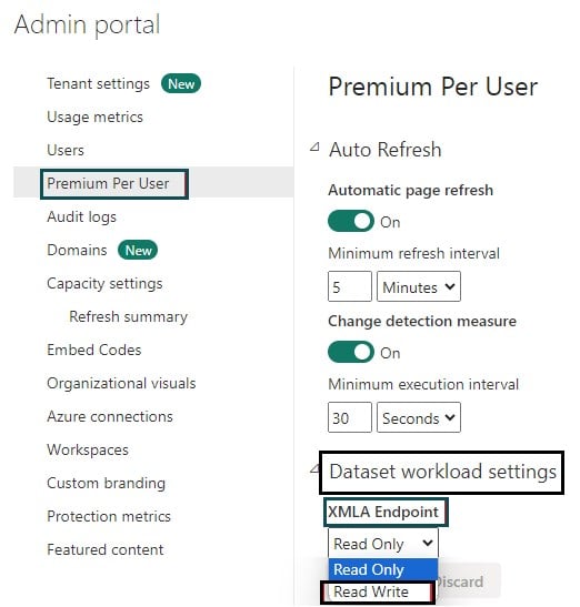 Power BI XMLA Endpoint - Step 1 - Admin Portal