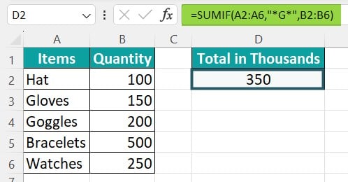 SUMIF Text In Excel (Intro) 2
