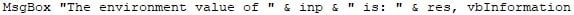 VBA Environ Example 1-9