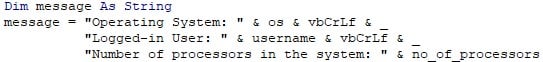 VBA Environ Example 2-13