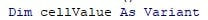 VBA Evaluate Example 2-1