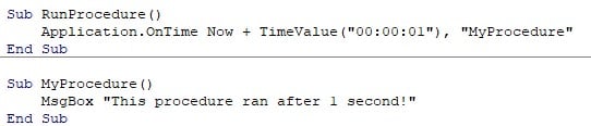 VBA OnTime Function 1