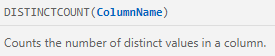 Power BI Distinctcount