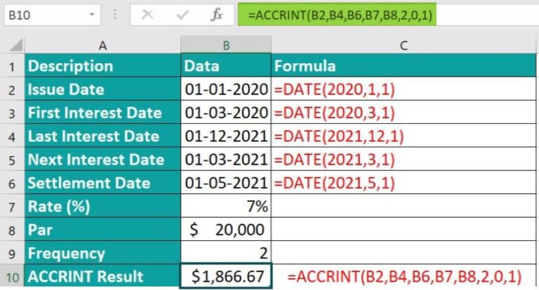 ACCRINT Excel Function - Syntax, Examples, How To Use?