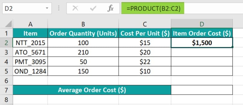 Excel Formula vs Function - Function example - Step 1