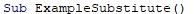 How to use VBA Substitute function 1-3