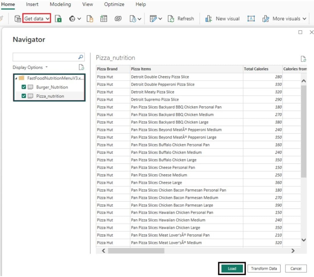 Power BI Union - Example 2 - Step 1