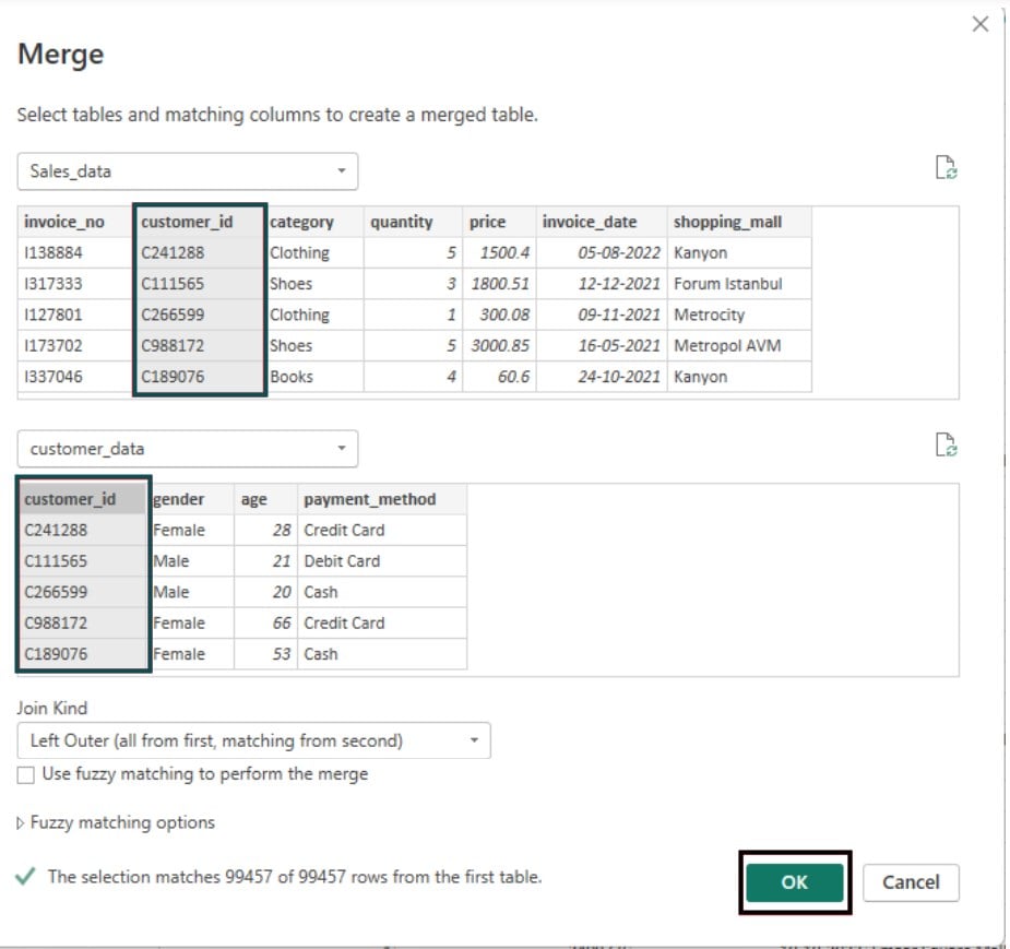 Power BI Union - Example 3 - Step 4