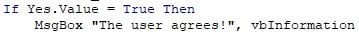 VBA CHECKBOX Example 1-6